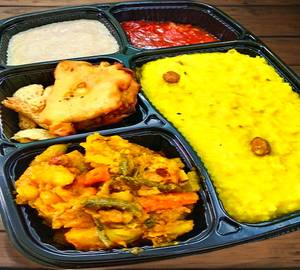 Khichuri +potato+begun+papar combo