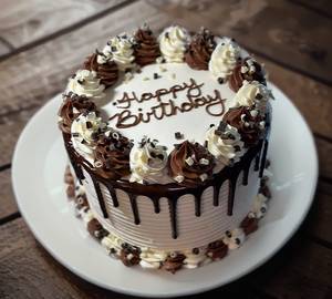 Happy Birthday Choco Chip Chocolate Truffle Cake