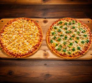 6 Inch Corn + 6 Inch Capsicum Pizza