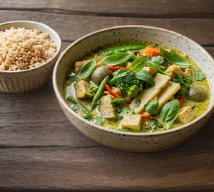 Green Thai Curry With Brown Rice
