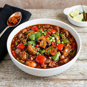 Crispy Chilli Mushroom Gravy