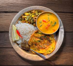 Double Omelette Thali