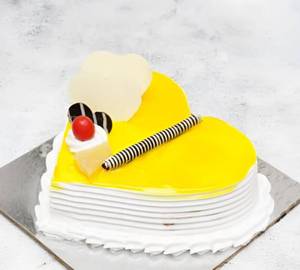 Pineaple Heart Shape Cake