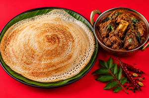 Kal Dosa With Mutton Villupuram Curry