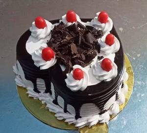 Black Forest Heart Shape Cake