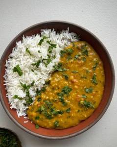 Dinner  dal tadka + rice