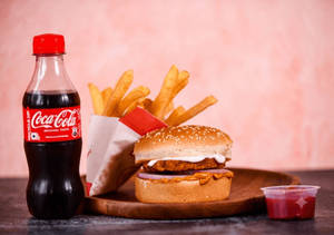 Aloo Burger Meal Fries(burger+cocacola+fries)