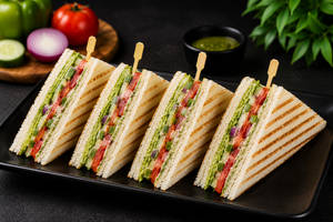 Grilled Fresh Veggie Sandwich [2 Layer]
