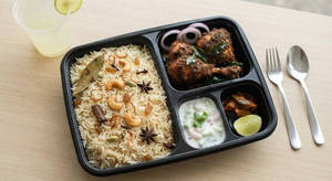 Ghee Rice+ Chicken Fry(2 Pc)+ Pickle+ Raitha+ Lime Meal