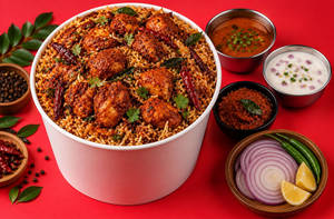 Chicken Rayalseema Biryani [Small Bucket 2.2 Kg]