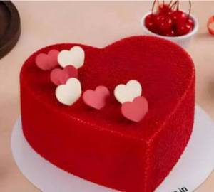 Redvelvet Heart Shape Cake