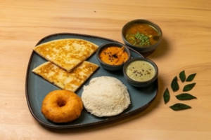 Idli + Vada + Veg Mini Uttapam