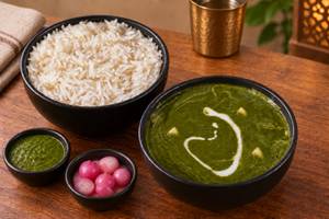 Palak Paneer Rice Bowl