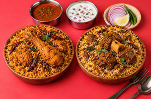 Rayalseema Chicken Biryani (200 Gms) + Naati Mutton Biryani (200 Gms)