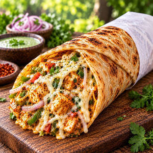 Cheese Paneer Mughlai Roll