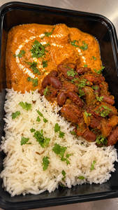 Butter Chicken With Basmati Rice And Rajma