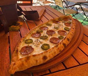 Chicken Pepperoni Pide