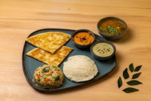 Idli + Upma + Mini Uttapam Plain
