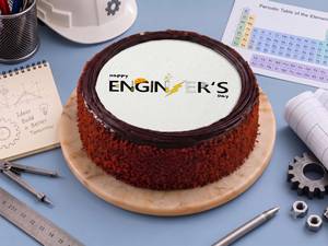 Happy Engineer’s Day Chocolate Photo Cake - 500Gms