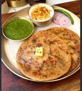 Breakfast Aalo Paratha [2 Parathas]+ Ketchup