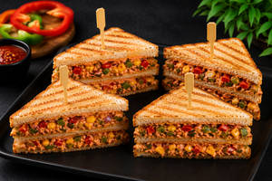 Mexican Bite Delight Grilled Sandwich [3 Layer]