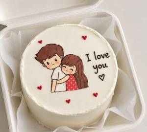 Cute Hugging Cake