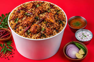 Nellore Dry Chicken Biryani [With Bone] [Large Bucket,4.2 Kg]