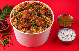 Nellore Dry Chicken Biryani  [With Bone] [Small Bucket,2.2 Kg]