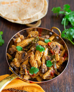 Mushroom Baby Corn Do Pyaza