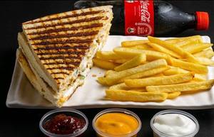 Veg Grilled Sandwich +Peri Peri Fries +Coke Combo