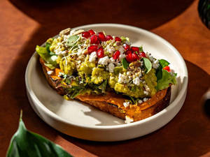 Avocado Muhammara Toast