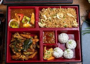 Fish Bento Box With Rice