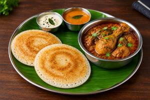 Dosa (3pcs) chicken curry