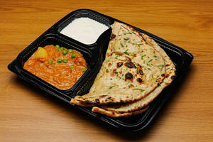 Paneer Paratha With Bhaji