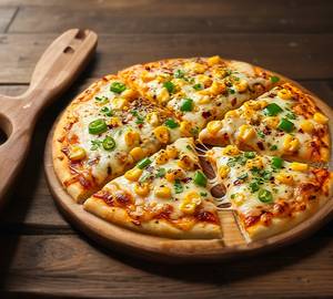 Corn cheese pizza