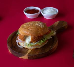 Cheese Burst Chicken Burger