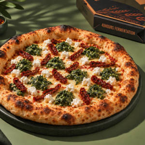 Creamy Spinach & Feta Pizza