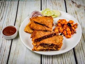 Double Egg Chicken Mughlai Paratha