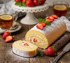 Strawberry Swiss Roll [1 Piece]