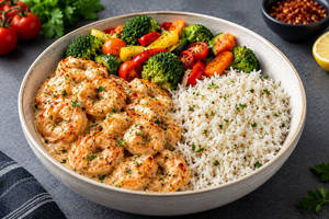 Creamy Prawn Rice Bowl