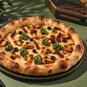 Creamy Mushroom Verde Pizza