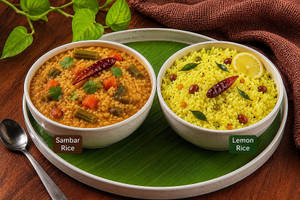 Combo-3(sambar Rice, Lemon Rice)
