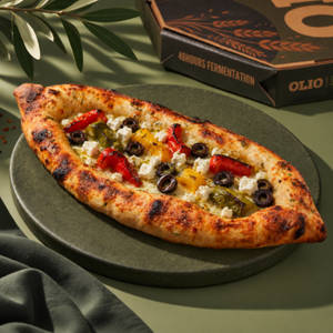 Roasted Pepper & Feta Garlic Bread
