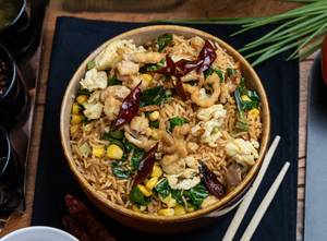 Prawns & Egg Fresh Spinach & Corn Sichuan Fried Rice