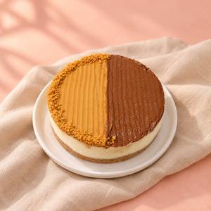 Half & Half Biscoff Nutella Cheesecake (500 Gm)