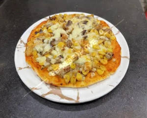 American Corn And Mushroom Pizza