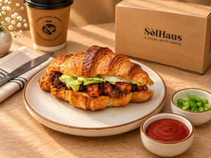 BBQ Paneer Croissant Sandwich