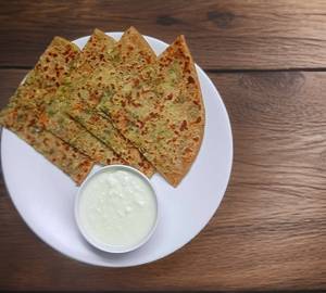 Mix Veg Paratha    [with Curd]