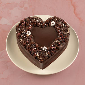 Belgian Chocolate Heart Cake