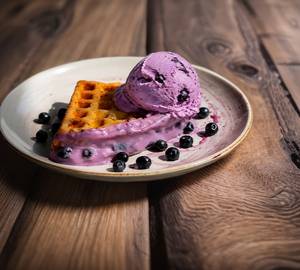 Blueberry Cream Cheese Waffles